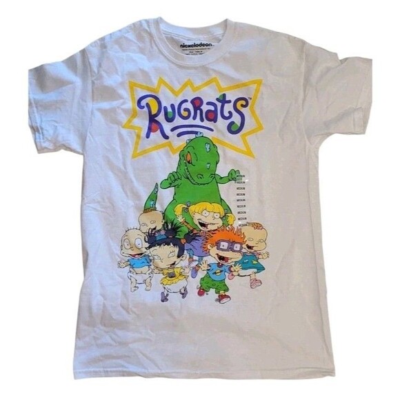 Rugrats Nickelodeon Reptar 100% Cotton T-shirt Unisex White 90s Small New - Picture 1 of 5